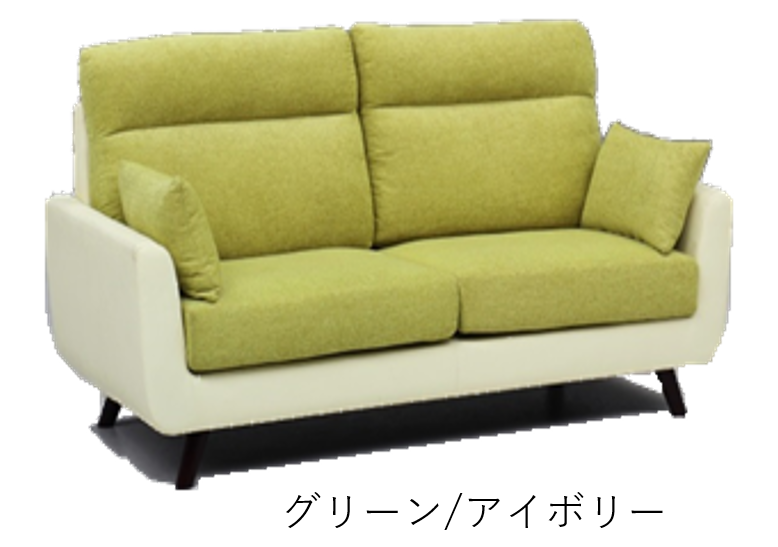 ハイバックで座りやすい クッション2個付き カジュアルソファー 種田家具 雑貨 Zakkashop 山口県 山口市 下松市 タネダのギフト