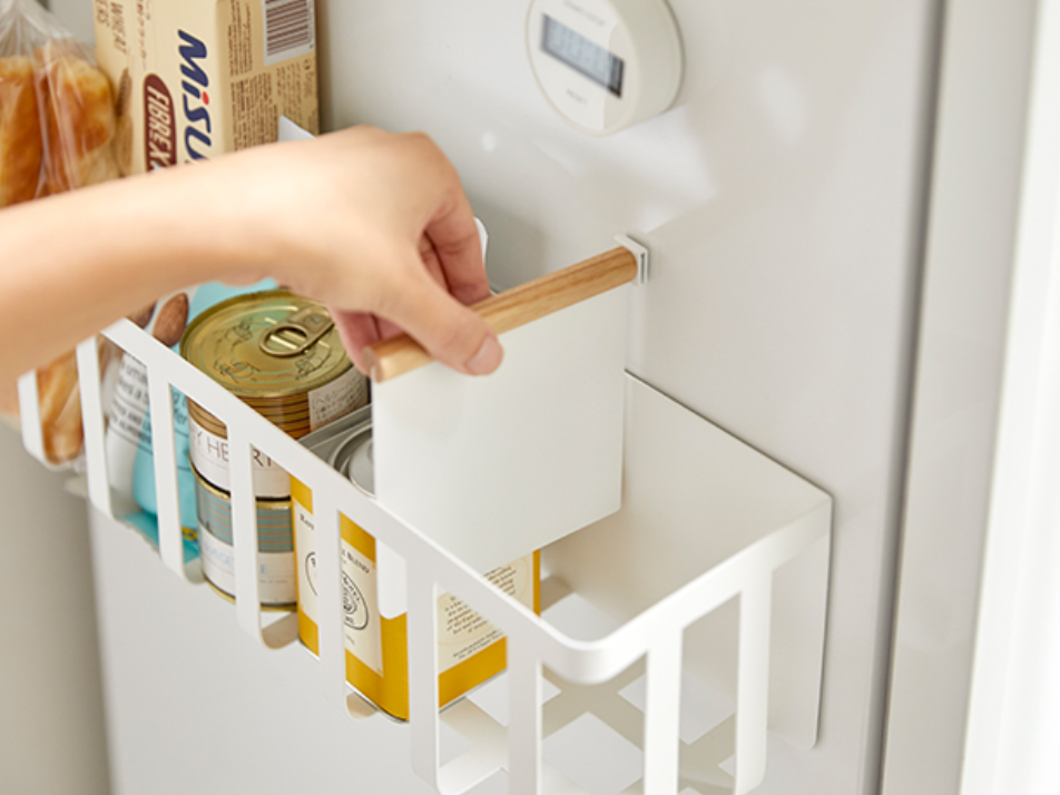 冷蔵庫横にマグネットでくっつくワイド収納バスケット トスカ Tower 山崎実業 種田家具 雑貨 タネダのギフト