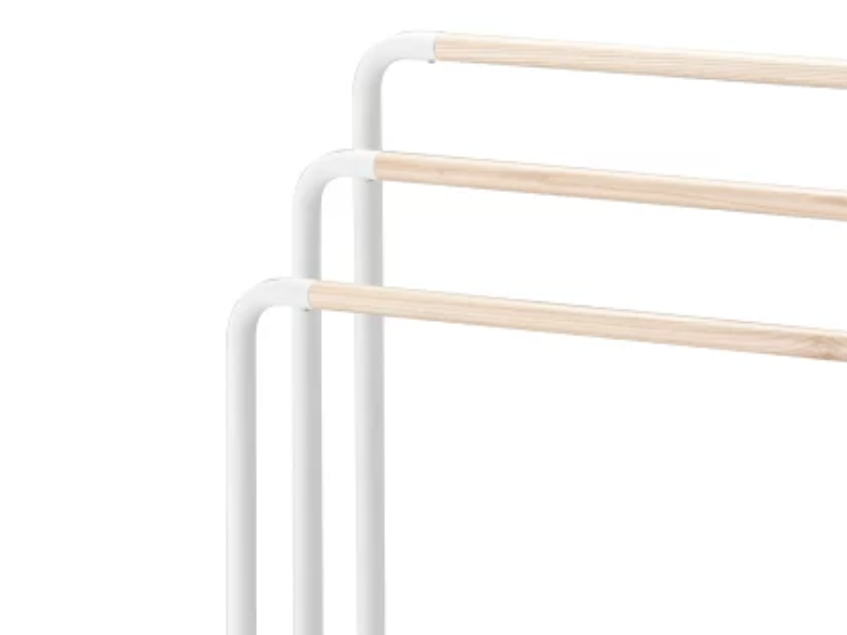 足立製作所　角パイプバスタオルハンガー (3連)