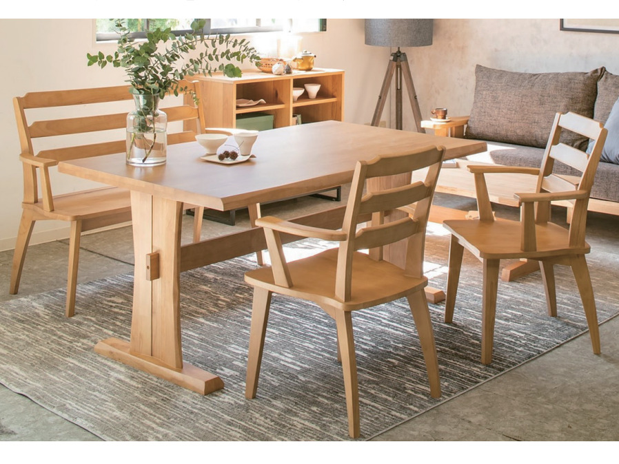 選べるゆったりテーブルサイズ・固定椅子・回転イス・ベンチの画像1
