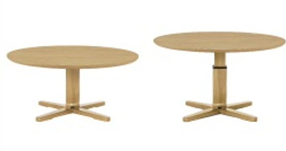 テーブルの高さが変わる丸形ダイニングセットの画像3